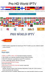 Promotion Very special price Pro HD  IPTV World PRO 5000 channels PVR fuction supported to record your FAV TV - GreatBee
